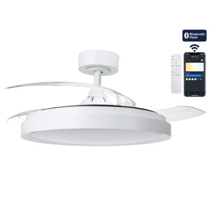 Aigostar - LED stropni ventilator s mogućnošću prigušivanja LED/50W/230V 2700-6500K Ø 106 cm bijeli + daljinski upravljač