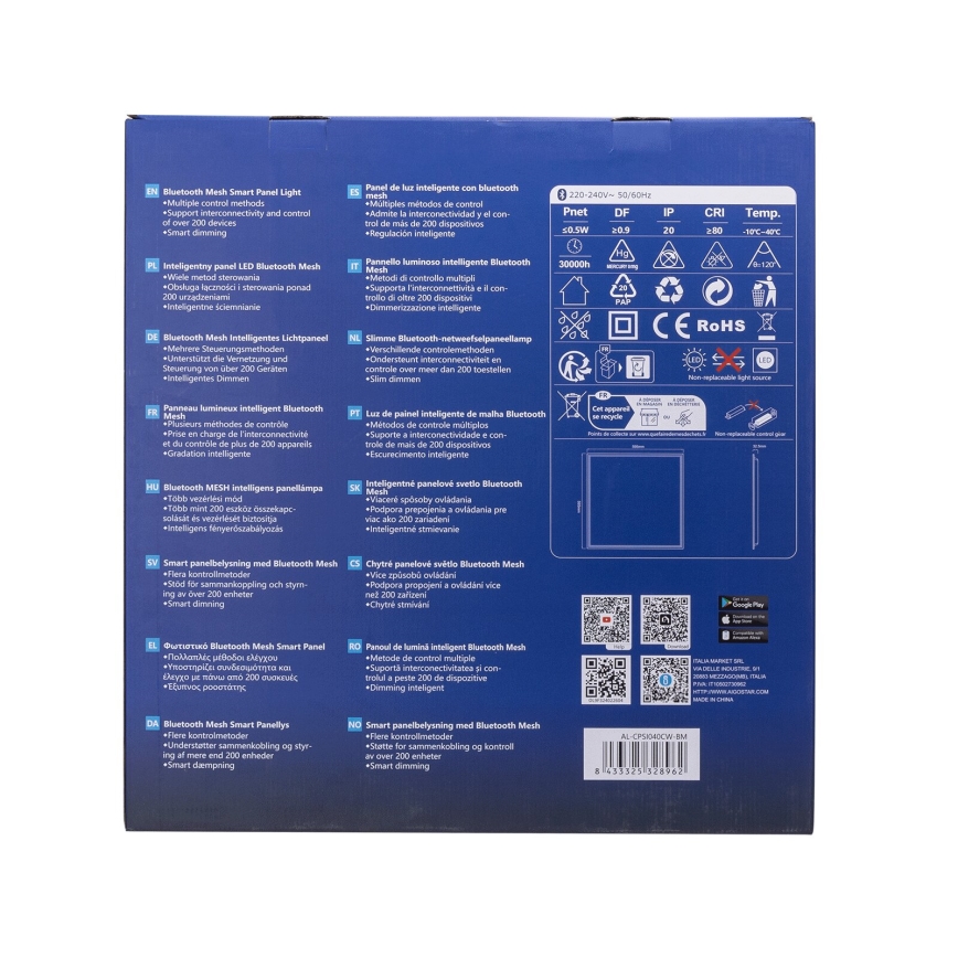 Aigostar - LED Prigušivi ugradbeni panel MESH LED/36W/230V 2700-6500K 60x60 cm
