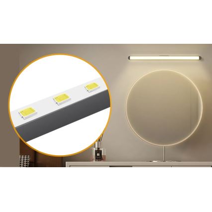Aigostar - Zatemnjivo punjivo LED osvjetljenje za ogledalo LED/2,9W/5V 2000 mAh