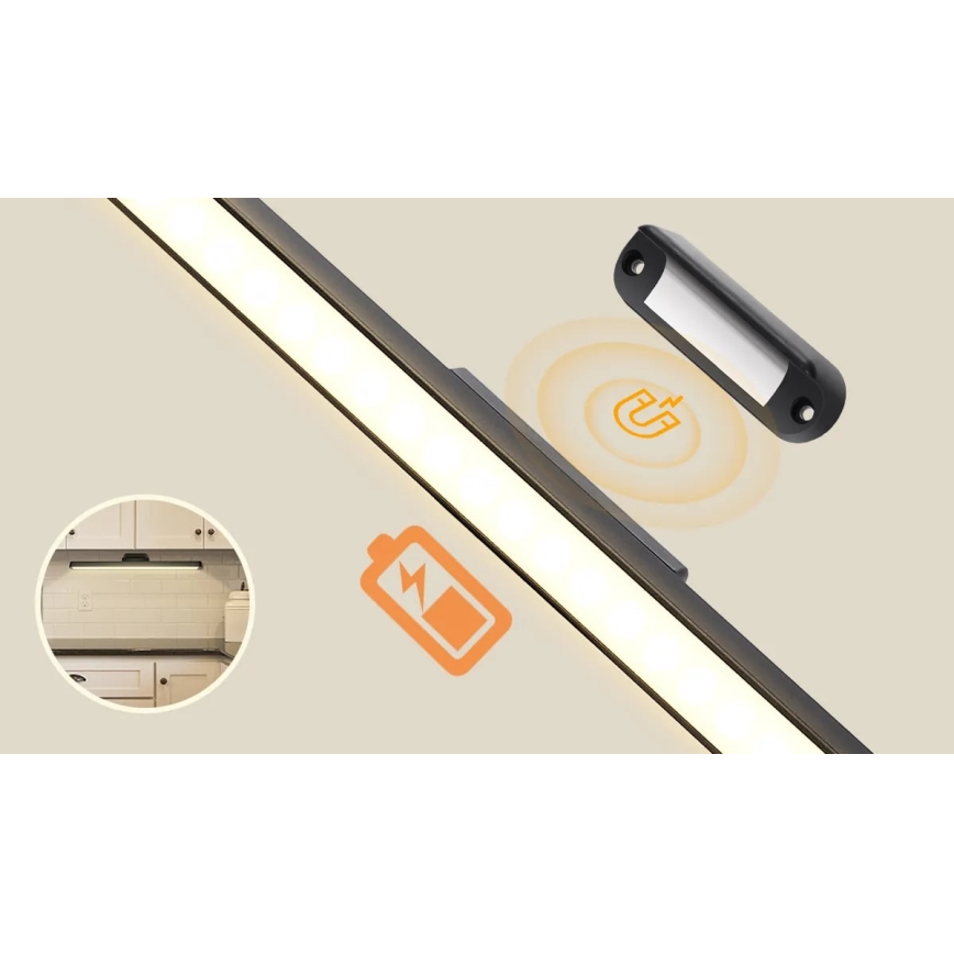 Aigostar - Zatemnjivo punjivo LED osvjetljenje za ogledalo LED/2,9W/5V 2000 mAh