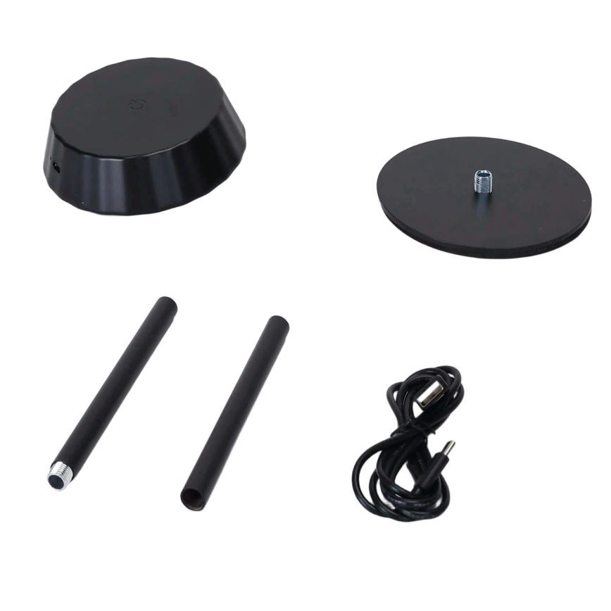 Aigostar - LED stolna svjetiljka s prigušivanjem AMBIENT LED/2,4W/5V 3000-6500K crna 2000 mAh