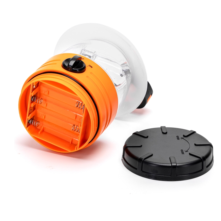 Aigostar - LED Prijenosna kamperska lampa LED/4xAA narančasta