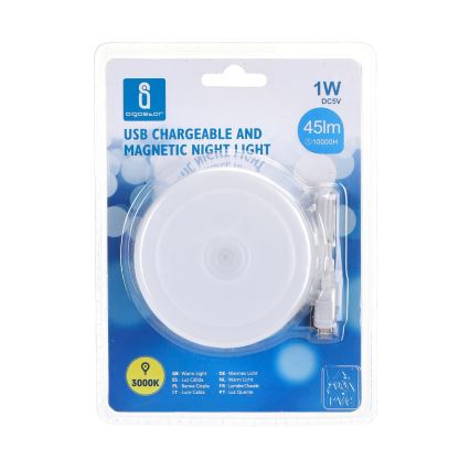 Aigostar - LED Prijenosna noćna svjetiljka LED/1W/5V 3000K + USB