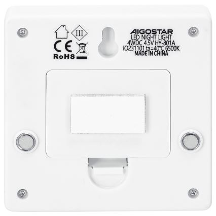 Aigostar - LED prijenosna noćna svjetiljka LED/3xAAA 6500K