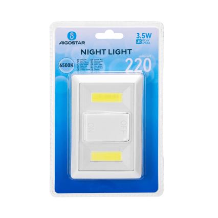 Aigostar - LED prijenosna noćna svjetiljka LED/4xAAA 6500K