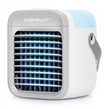 Aigostar - LED Prijenosni rashlađivač zraka 3u1 LED/8W/5V bijela/siva