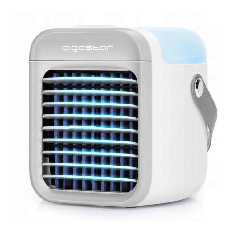Aigostar - LED Prijenosni rashlađivač zraka 3u1 LED/8W/5V bijela/siva