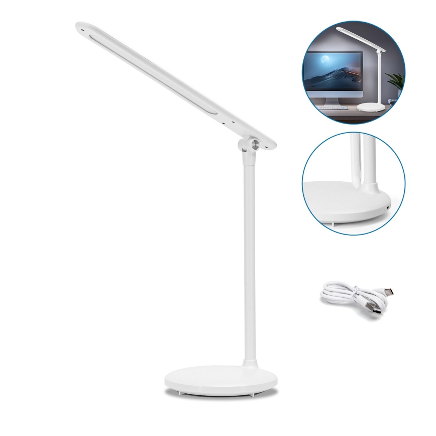 Aigostar - LED punjiva stolna lampa s dodirnim upravljačem, prigušivač LED/3W/5V 2700/4000/6500K 1800 mAh