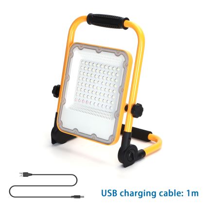 Aigostar - LED punjivi reflektor s prigušivanjem LED/50W/5V 6500K IP65