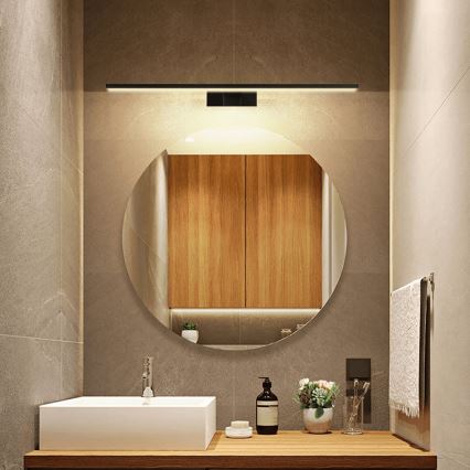 Aigostar - LED Rasvjeta za ogledalo u kupaonici LED/12W/230V 4000K 60 cm IP44 crna