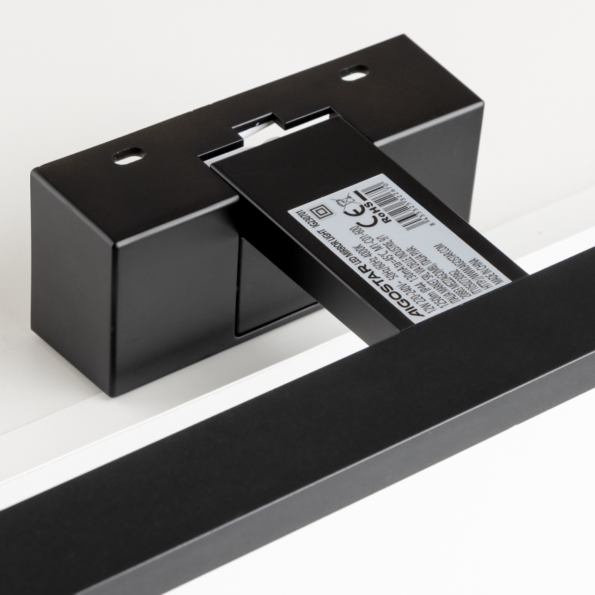 Aigostar - LED Rasvjeta za ogledalo u kupaonici LED/12W/230V 4000K 60 cm IP44 crna