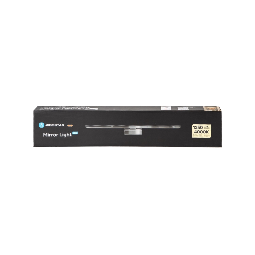 Aigostar - LED Rasvjeta za ogledalo u kupaonici LED/12W/230V 4000K 60cm IP44 aluminij
