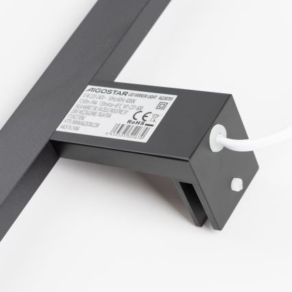 Aigostar - LED Rasvjeta za ogledalo u kupaonici LED/8W/230V 4000K 40 cm IP44 crna
