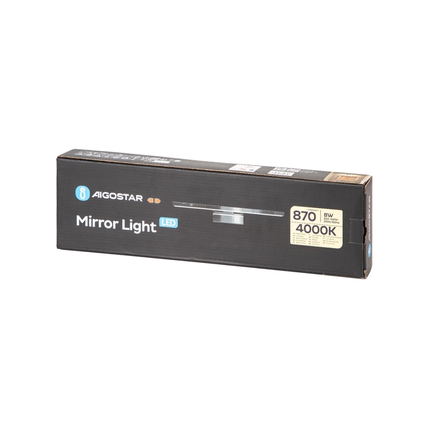 Aigostar - LED Rasvjeta za ogledalo u kupaonici LED/8W/230V 4000K 40cm IP44