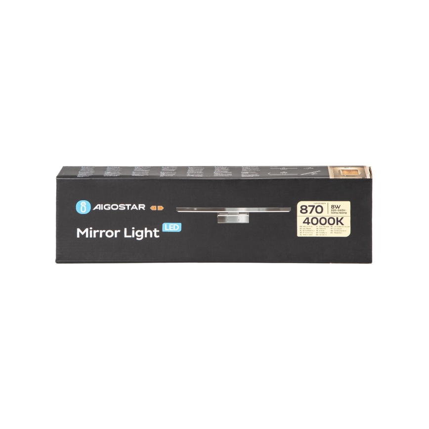 Aigostar - LED Rasvjeta za ogledalo u kupaonici LED/8W/230V 4000K 40cm IP44