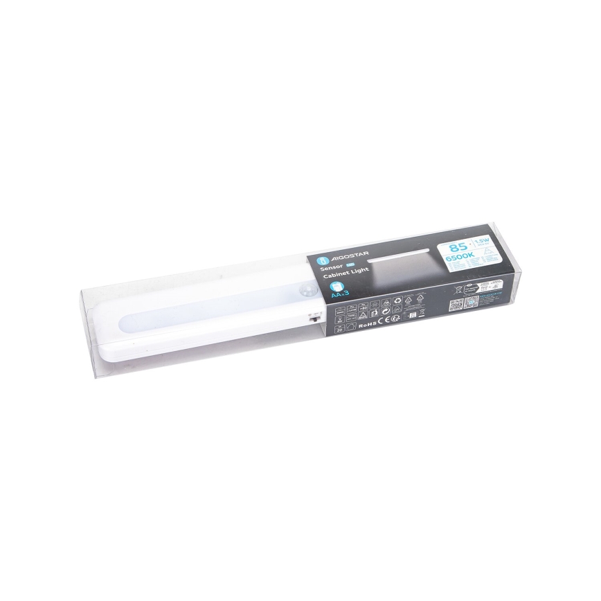 Aigostar - LED Rasvjeta za ormare sa senzorom pokreta LED/1,5W/3xAA 6500K