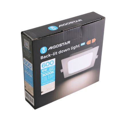 Aigostar - LED Razvodna lampa LED/6W/230V 3000K 12x12 cm bijela