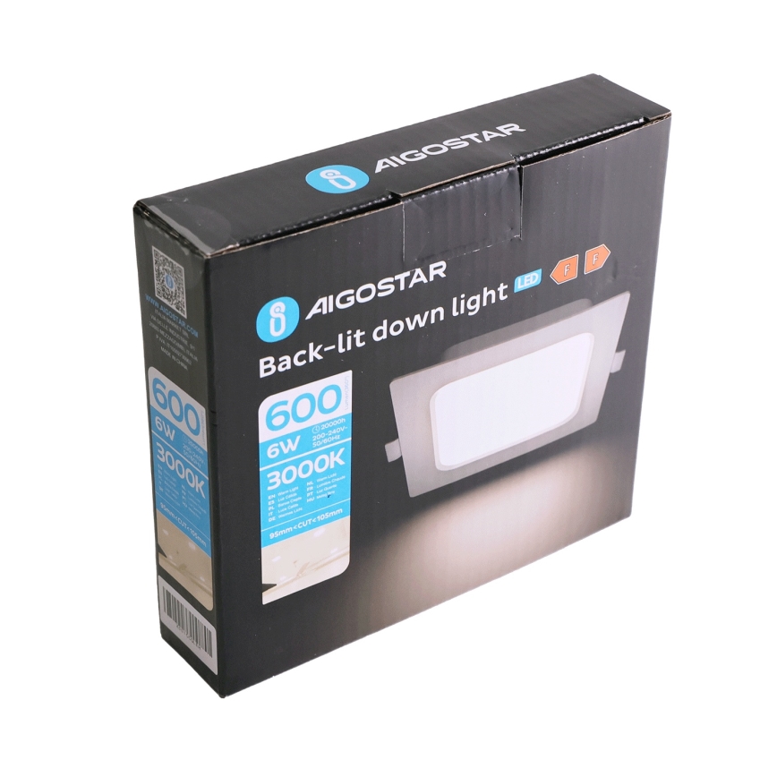 Aigostar - LED Razvodna lampa LED/6W/230V 3000K 12x12 cm bijela