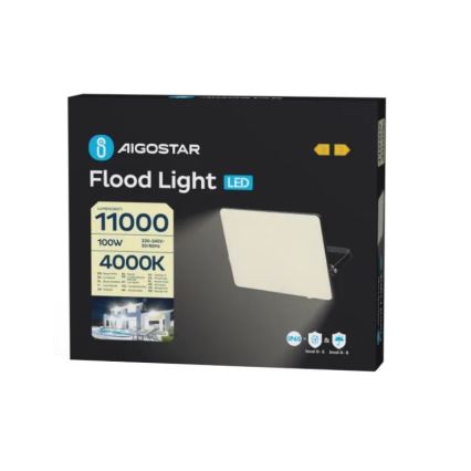 Aigostar - LED Reflektor LED/100W/230V 4000K IP65 crna