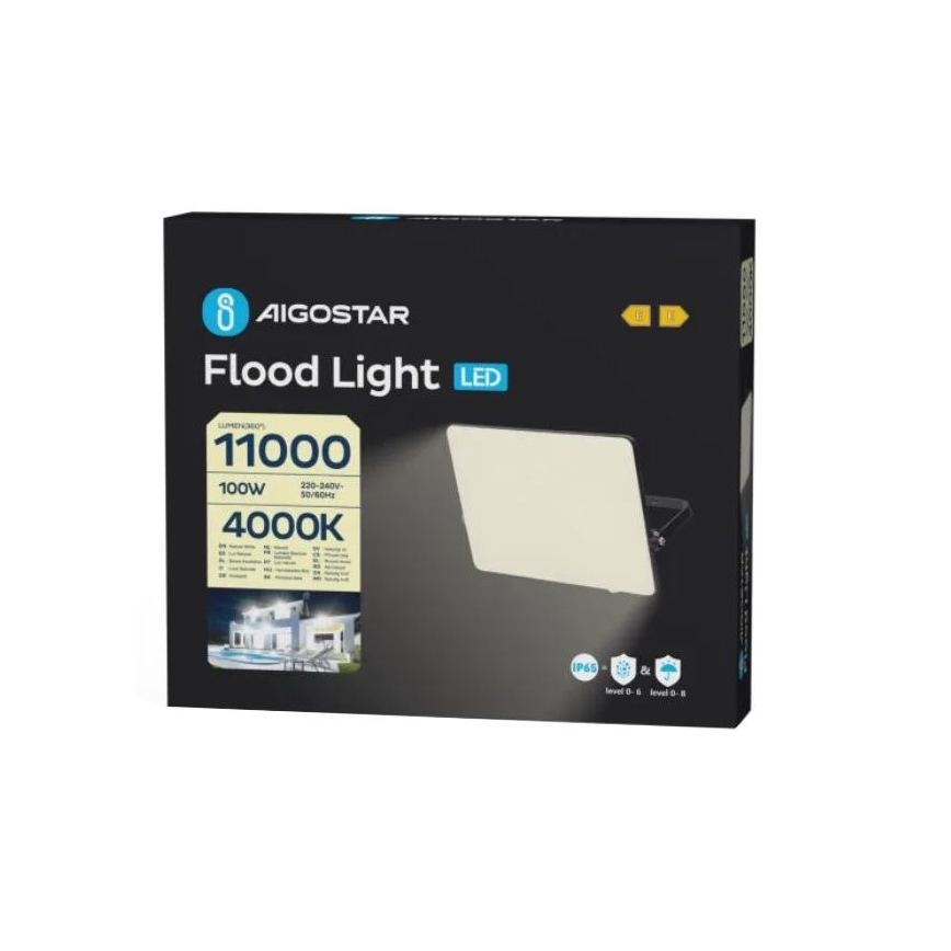 Aigostar - LED Reflektor LED/100W/230V 4000K IP65 crna