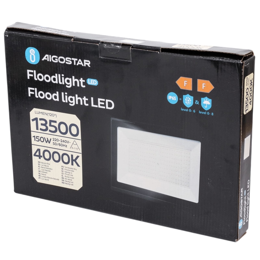 Aigostar - LED reflektor LED/150W/230V 4000K IP65 crna