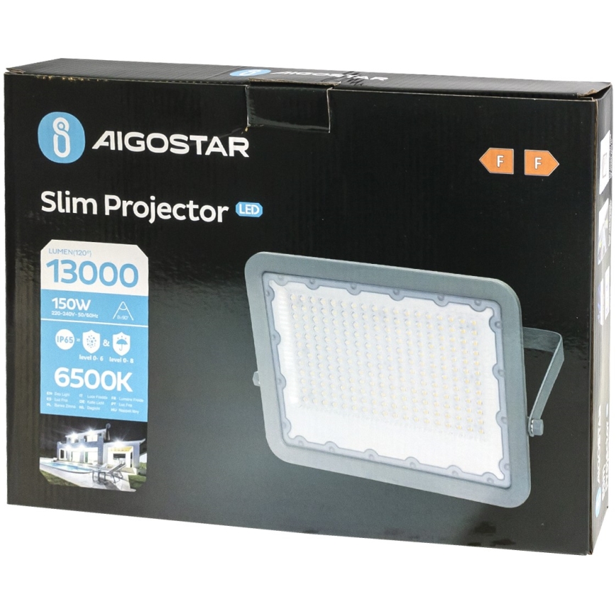 Aigostar - LED Reflektor LED/150W/230V siva 6500K IP65