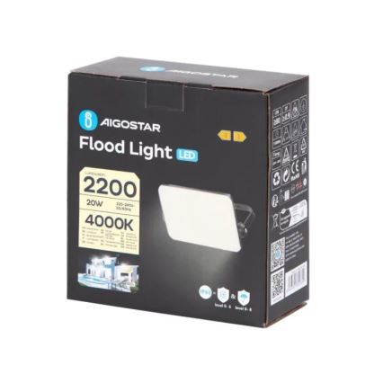 Aigostar - LED Reflektor LED/20W/230V 4000K IP65 crna