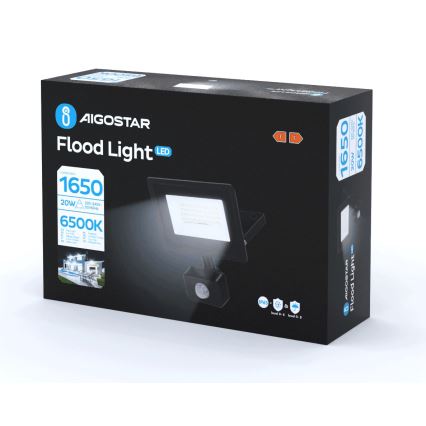 Aigostar - LED reflektor sa senzorom LED/20W/230V 6500K IP65