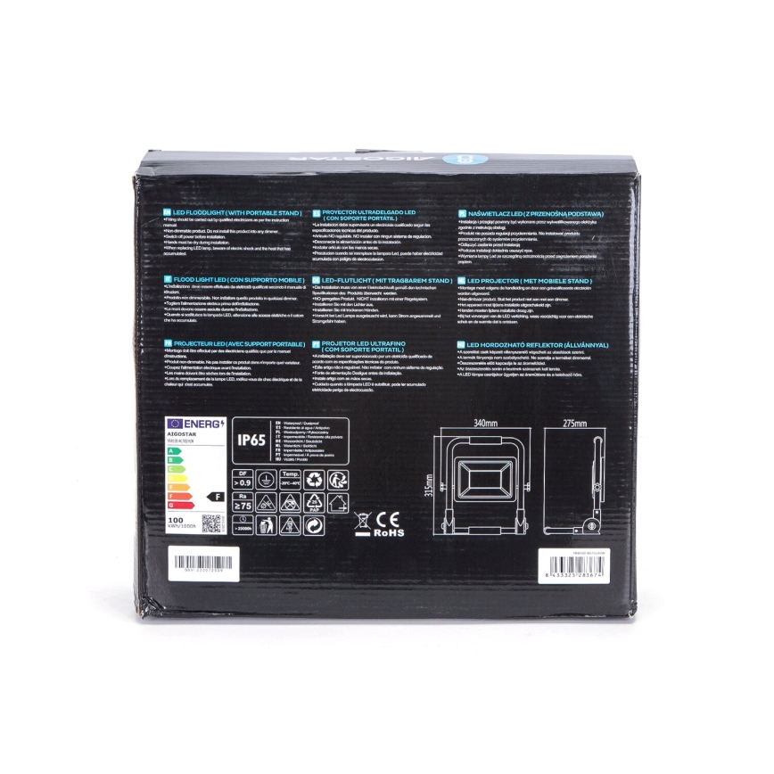 Aigostar - LED reflektor s postoljem LED/100W/230V 6500K IP65