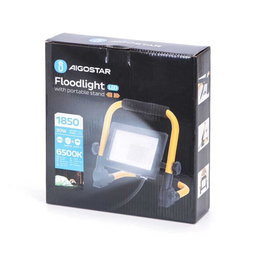 Aigostar - LED reflektor s postoljem LED/20W/230V 6500K IP65