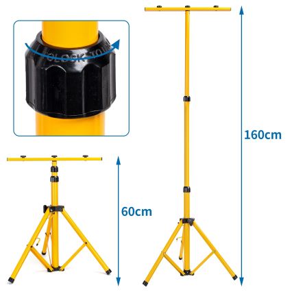 Aigostar - LED reflektor s postoljem 2xLED/30W/230V 6500K IP65 narančasta/crna