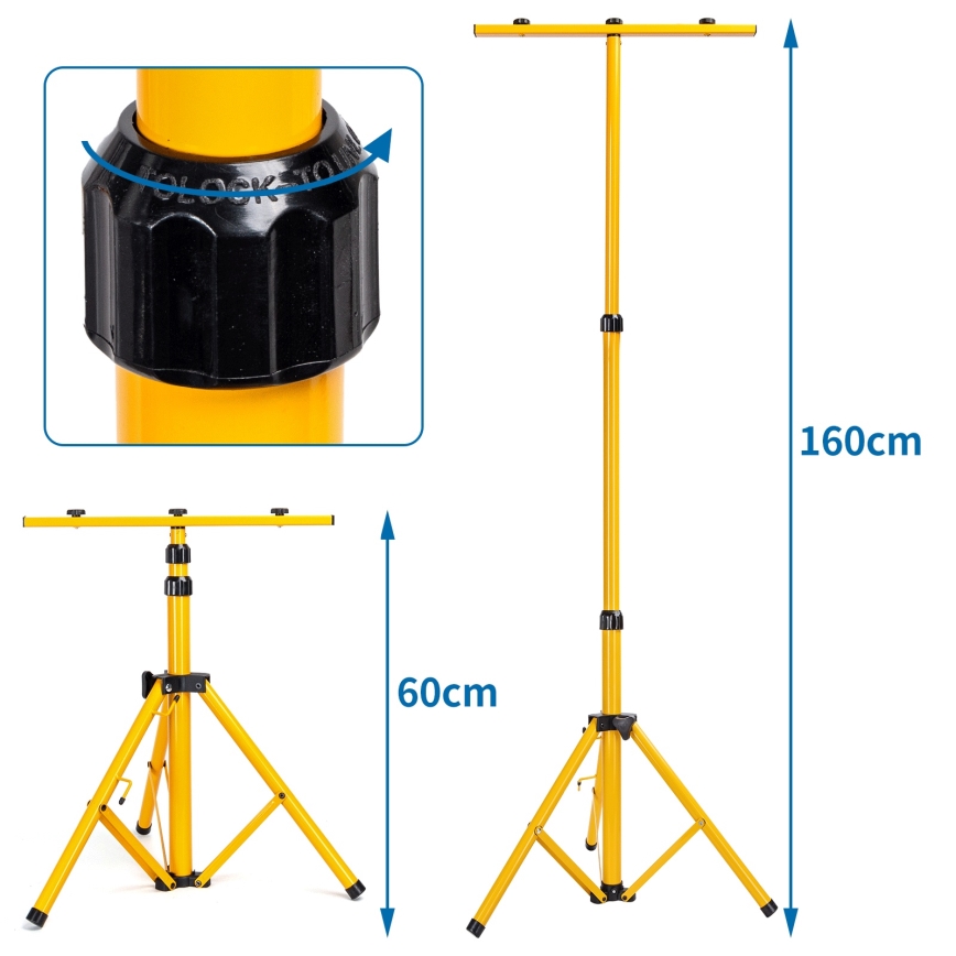 Aigostar - LED reflektor s postoljem 2xLED/30W/230V 6500K IP65 narančasta/crna