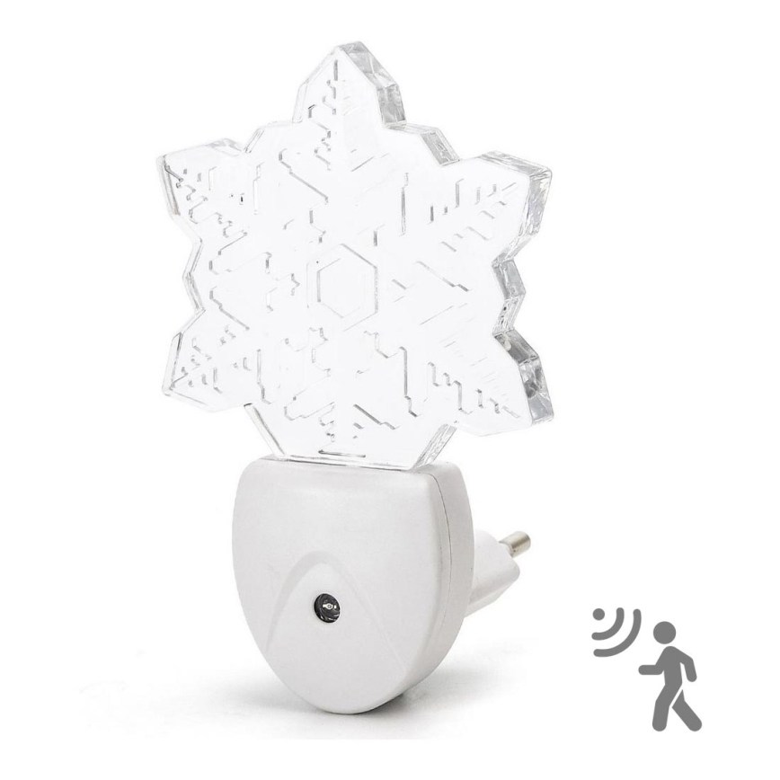 Aigostar - LED RGB Noćno svjetlo sa senzorom za dan/noć LED/0,5W/230V pahuljica