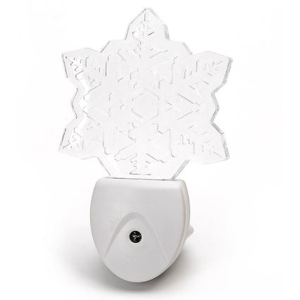 Aigostar - LED RGB Noćno svjetlo sa senzorom za dan/noć LED/0,5W/230V pahuljica