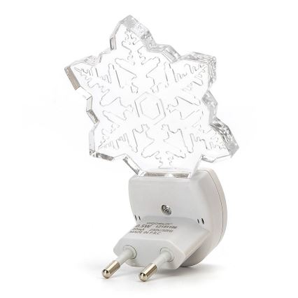 Aigostar - LED RGB Noćno svjetlo sa senzorom za dan/noć LED/0,5W/230V pahuljica