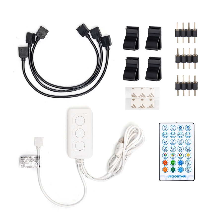 Aigostar - LED RGB Pametna prigušiva traka 4x0,5m LED/4,5W/5V Wi-Fi + daljinski upravljač