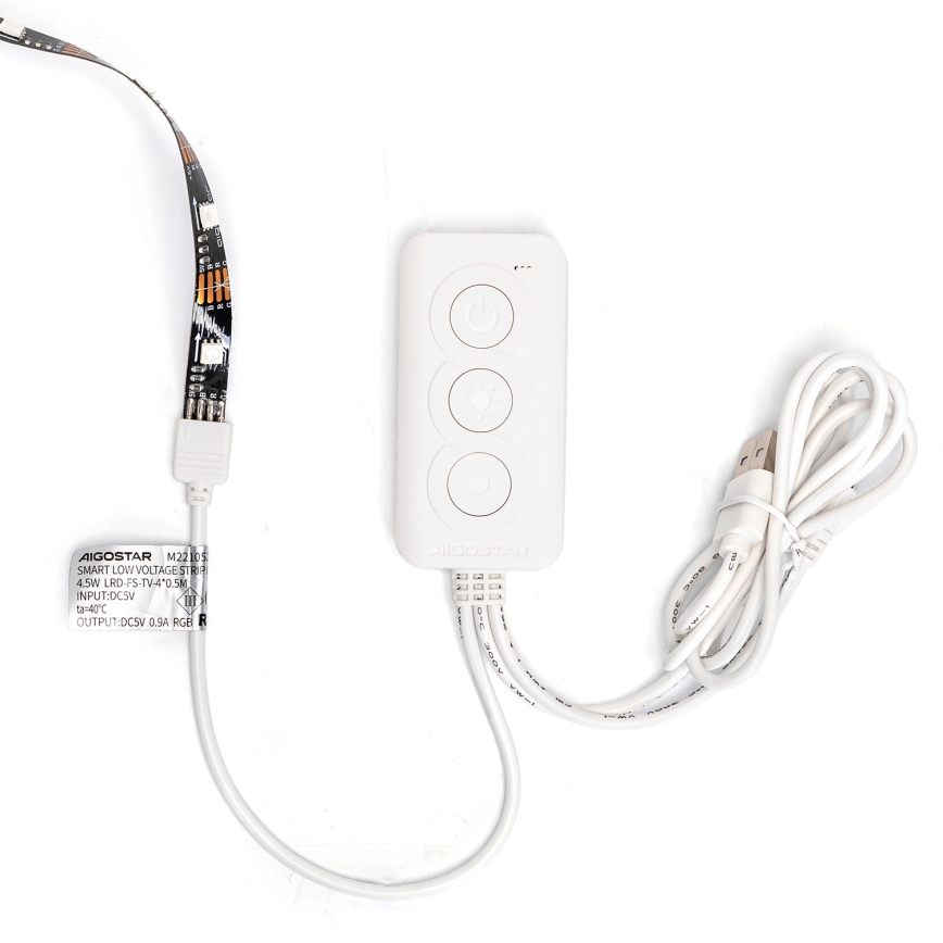 Aigostar - LED RGB Pametna prigušiva traka 4x0,5m LED/4,5W/5V Wi-Fi + daljinski upravljač