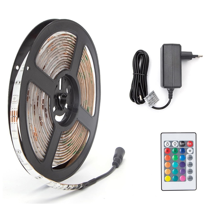 Aigostar - LED RGB Prigušiva traka 5m LED/24W/12/230V IP65 + DU