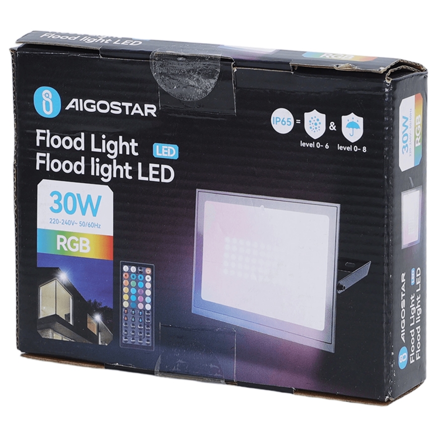 Aigostar - RGB LED reflektor s mogućnošću prigušivanja LED/30W/230V IP65 + daljinski upravljač
