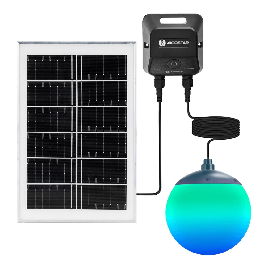 Aigostar - LED RGB Prigušivi solarni luster MESH LED/20W/3,7V 4000 mAh 2700K-6500K IP65 pr. 15 cm