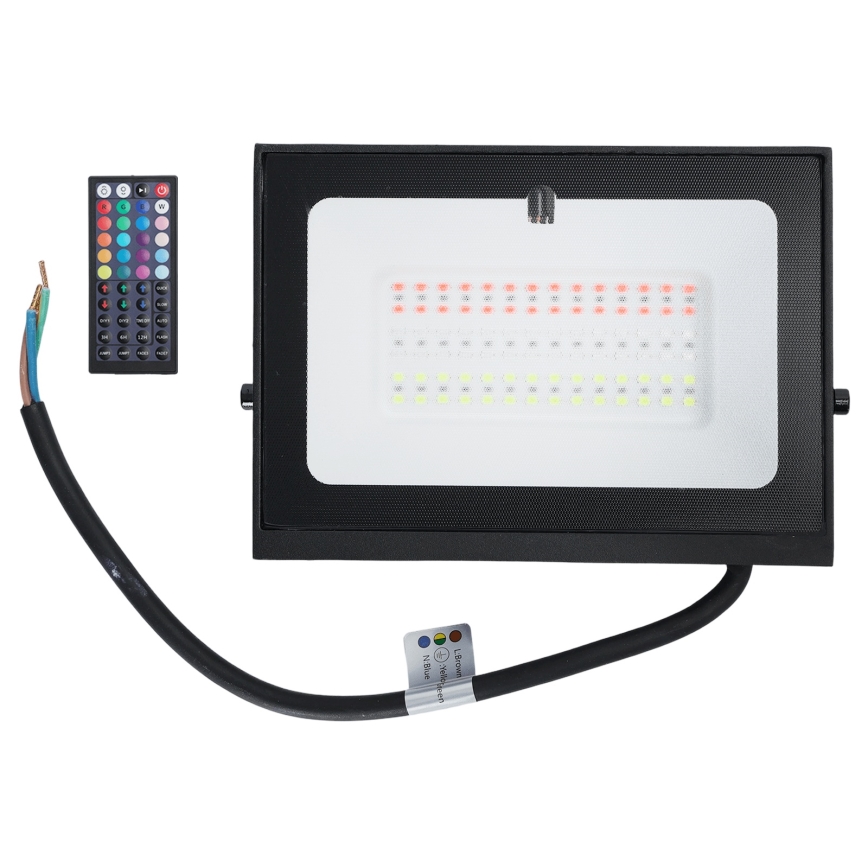 Aigostar - LED RGB reflektor s mogućnošću prigušivanja LED/50W/230V IP65 + daljinski upravljač