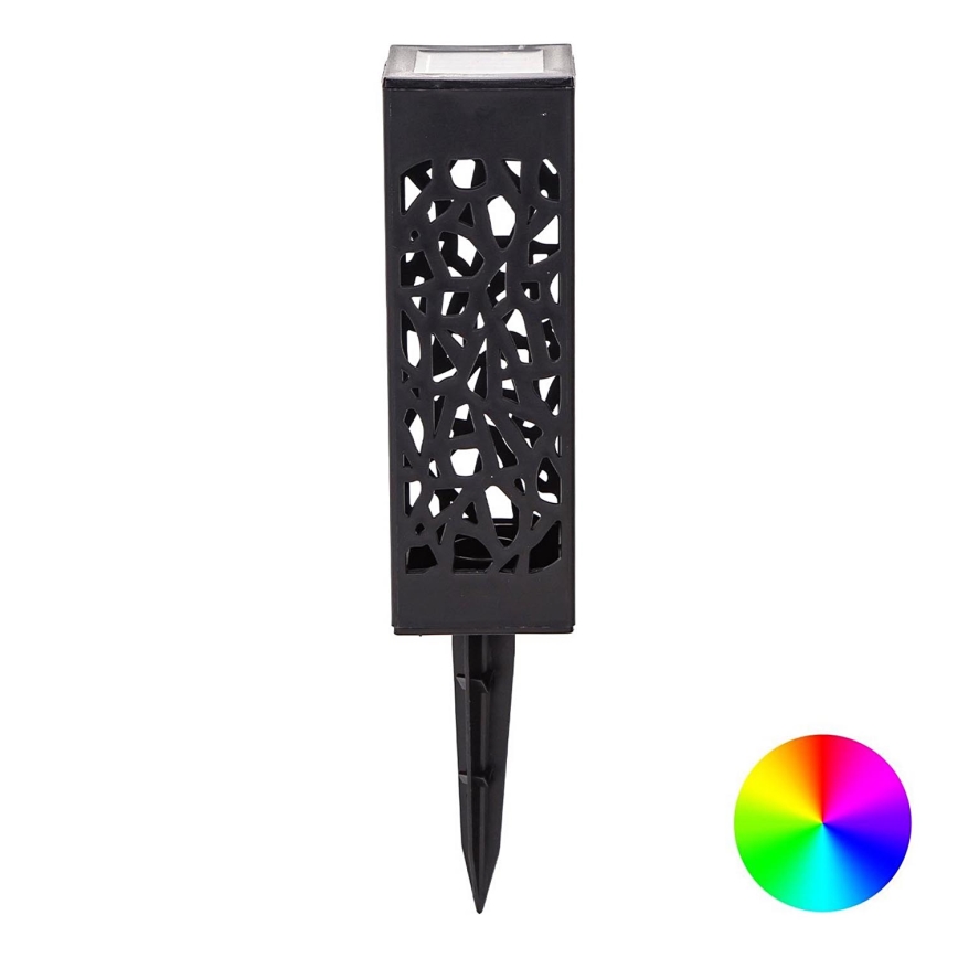 Aigostar - LED RGB Solarna lampa LED/0,006W/1,2V 28,5cm crna  IP44 100 mAh
