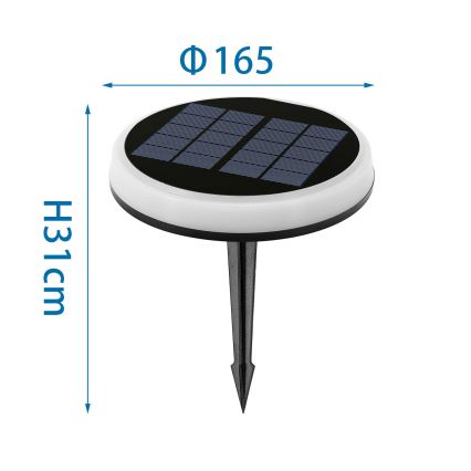 Aigostar - LED RGB solarna svjetiljka LED/0,6W/3,7V IP65