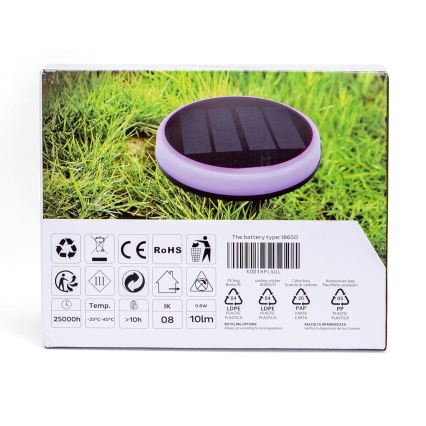 Aigostar - LED RGB solarna svjetiljka LED/0,6W/3,7V IP65