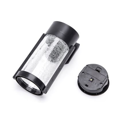 Aigostar - LED RGB Solarna zidna svjetiljka LED/2W/1,2V crna IP44