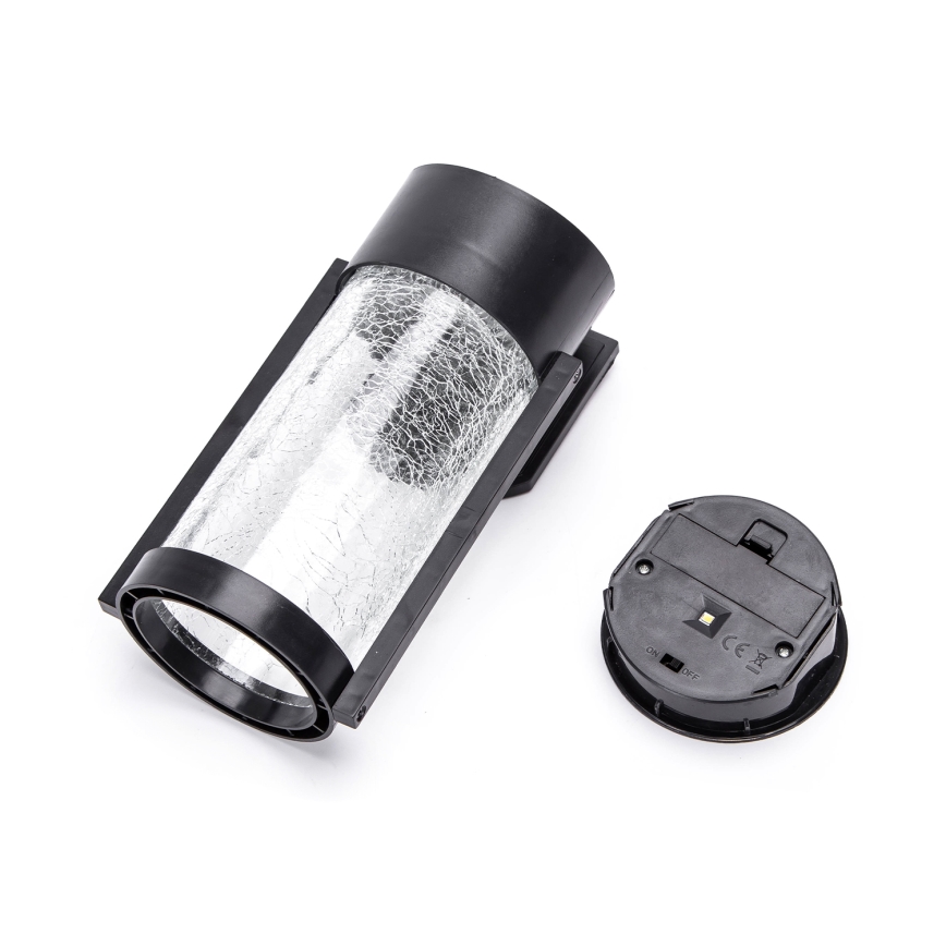 Aigostar - LED RGB Solarna zidna svjetiljka LED/2W/1,2V crna IP44