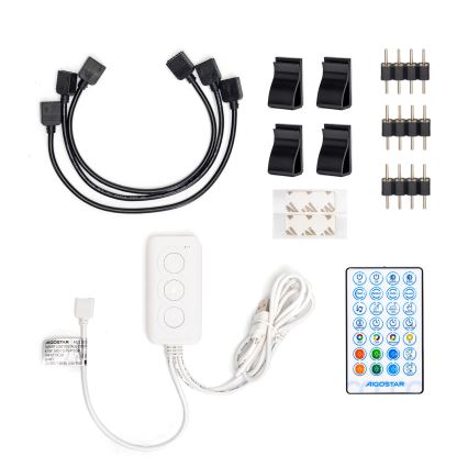 Aigostar - LED RGB pametni prigušivi trak 4x0,5m LED/4,5W/5V Wi-Fi + daljinski upravljač
