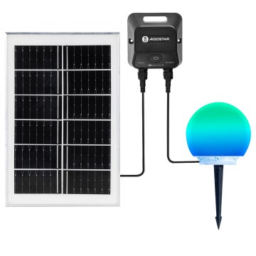 Aigostar - LED RGB vanjska lampa s mogućnošću prigušivanja MESH LED/20W/3,7V 4000mAh 2700-6500K IP65 promjer 15 cm