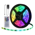 Aigostar - LED RGB vanjska traka za osvjetljenje s mogućnošću prigušivanja 5m LED/24W/12/230V IP65 + daljinski upravljač