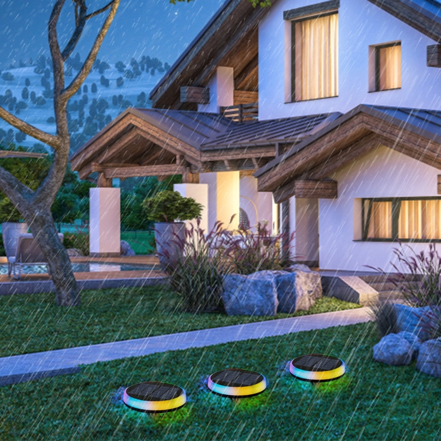 Aigostar - LED RGBIC Solarna svjetiljka LED/0,6W/3,7V IP65 2000 mAh